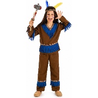 Costume da indiano marrone e blu per bambino