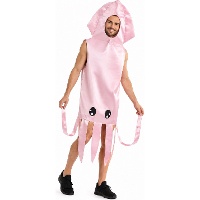 Costume da calamaro rosa per adulto