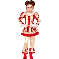 Costume da clown insanguinato per bambina