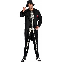 Costume da scheletro con giacca per adulto