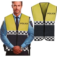 Gilet da polizia giallo per adulto