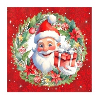 Tovaglioli con Babbo Natale da 16,5 x 16,5 cm - 20 pezzi
