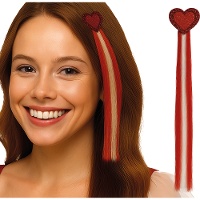 Ciocca di capelli con cuore - 40 cm
