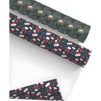 Carta regalo con cappelli e stelle 2 x 0,70 m - 1 unità