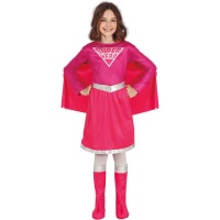 Costume da supereroe rosa per bambina