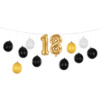 Kit di palloncini con numeri - 12 pezzi
