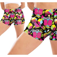 Pantaloncini corti neon elasticizzati anni '80