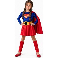 Costume da supereroina con mantello per bambina