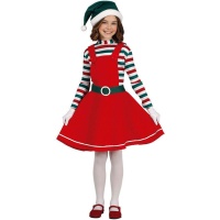 Costume da elfo rosso per bambina
