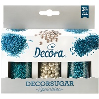 Kit di confetti assortiti argento e blu - 85 gr