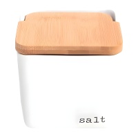 Saleiro bianco con coperchio