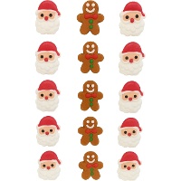 Figurine di zucchero di Babbo Natale e pupazzo di pan di zenzero - Azucren - 15 pezzi