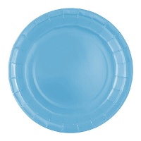 Piatti di 23 cm in cartone colorato - 8 pezzi