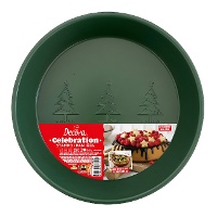 Stampo rotondo natalizio in metallo di 24,5 x 5 cm - Decora