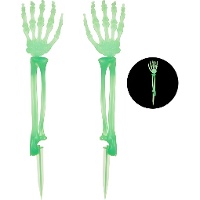 Mani scheletriche fosforescenti da 46 cm - set da 2