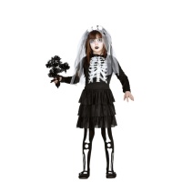 Costume sposa scheletro da bambina