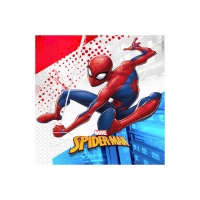 Tovaglioli Spiderman compostabili da 16,5 x 16,5 cm - 20 unità