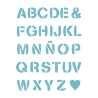 Stencil alfabeto 20 x 28,5 cm - Artis decor - 1 unità