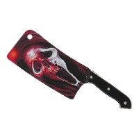 Ascia con teschio rosso di 30 cm