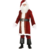 Costume da Babbo Natale granata da uomo