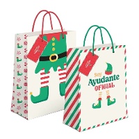 Borsa regalo di 23 x 18 x 10 cm da elfo assistente ufficiale - 1 unità
