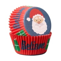 Pirottini cupcake Babbo Natale - Wilton - 75 unità