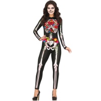 Costume da scheletro floreale per adulti