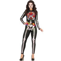Costume da scheletro fiorito per adulti