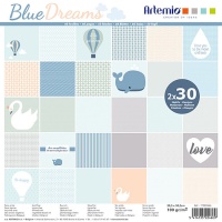 Kit di carta per scrapbooking Blue Dreams - Artemio - 60 fogli