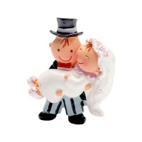 5 cm Pit & Pita magnete per sposi con sposa in braccio