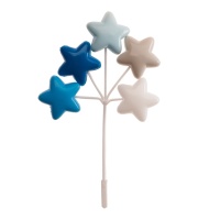 Topper decorazione bouquet stelle blu 17 cm - 36 unità