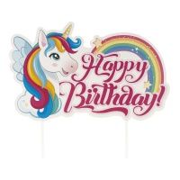 Topper per unicorno di buon compleanno - Dekora