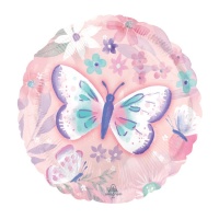 Palloncino tondo Butterfly Shimmer 43 cm - Anagramma