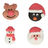 Decorazioni di zucchero personaggi di Natale - FunCakes - 12 unità