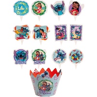 Pirottini per cupcake di Stitch con toppers