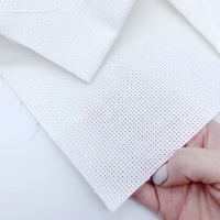 Tessuto di cotone bianco da 0,5 x 1 m - Casasol