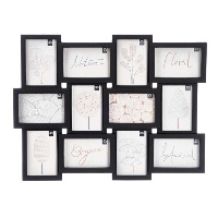 Cornice portafoto nera per 12 foto 10 x 15 cm