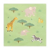 Tovaglioli Safari (mix) 16,5 x 16,5 cm - 12 pezzi