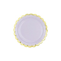 Piatti con bordura dorata di 18 cm - PartyDeco - 6 unità