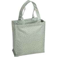 Borsa impermeabile verde a pois con zip
