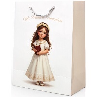 Borsa da comunione per bambina con Bibbia - 23 x 18 x 10 cm