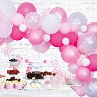Ghirlanda di palloncini rosa o blu di 4 m - Wefiesta - 71 pezzi