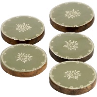 Sottobicchieri verde oliva - set da 4