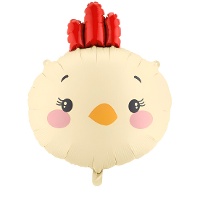 Palloncino a forma di gallina con cresta 59 x 51 cm
