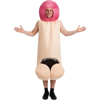 Costume da pene con pelo per adulto