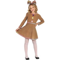 Costume biscotto pan di zenzero da bambina