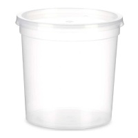 Tupper di plastica alto e rotondo da 1000 ml