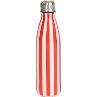 Bottiglia termica da 0,5 L a righe rosse e bianche