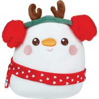 Peluche a forma di pupazzo di neve 22 x 22 cm