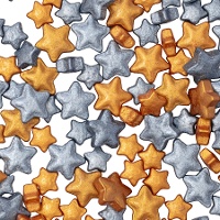 Sprinkles di stelle dorate e argentate da 25 gr - PME